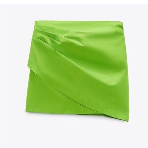 NWT ZARA Limited Edition Draped MINI Skirt Large 3366/671/500